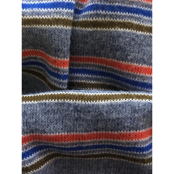 1960s-1970s LANZ ORIGINAL. Long Sleeve Striped. Maxi Sweater Dress. XS-S. As Is - Picture 8 of 10